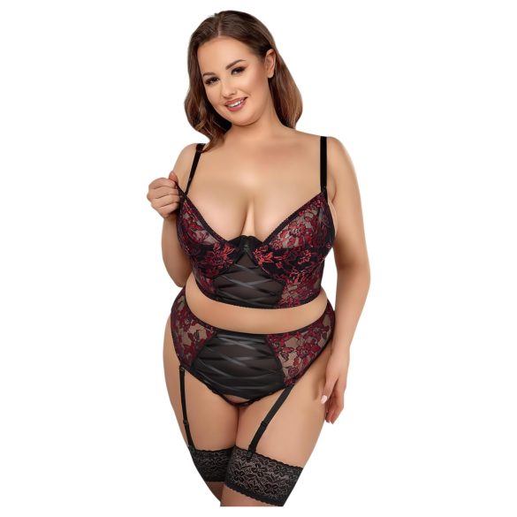 Cottelli Plus Size – Bh-sett (rød)