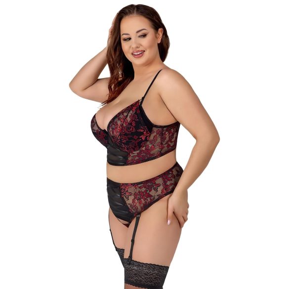 Cottelli Plus Size – Bh-sett (rød)