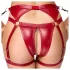 Cottelli Bondage - skinnende bh-sett og håndjern (rød)