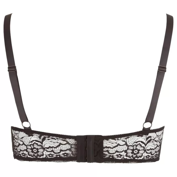 Cottelli Plus Size - stroppet ring-BH (svart) - 90D