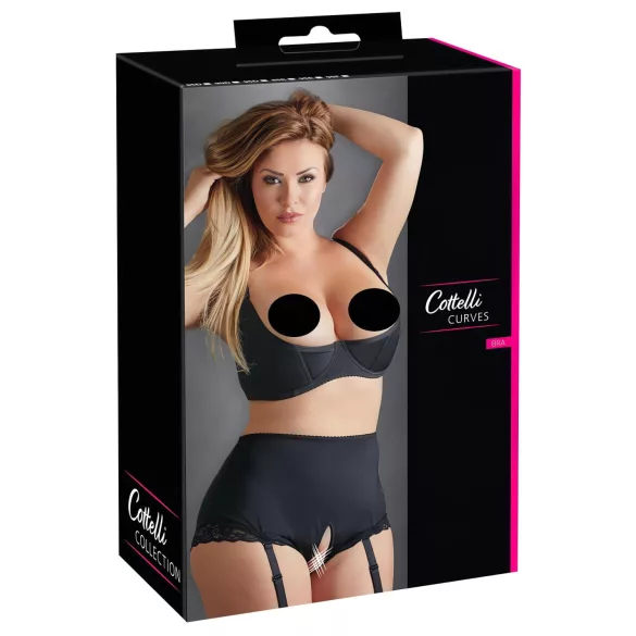 Cottelli Plus Size - støttende brystløfter (svart) - 95E