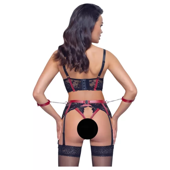 Cottelli Bondage - Rød, matt blondesett med løft - L
