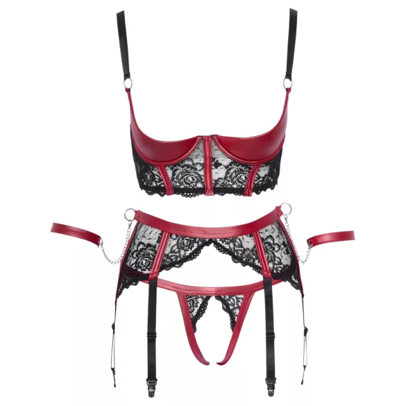 Cottelli Bondage - Matt blondeløftesett (rød) - XL