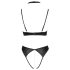 Cottelli - BH-sett med blonder og halsbånd (svart)