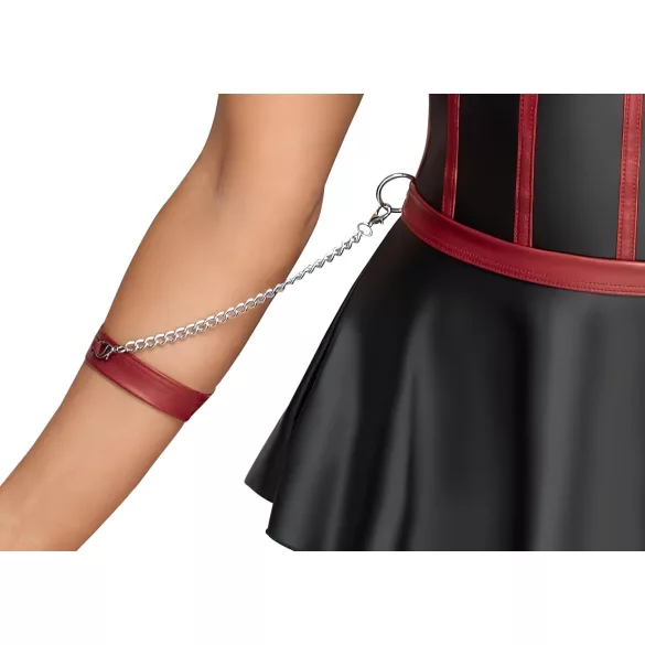 Cottelli Bondage - glinsende sett og håndlenker (svart) - 80B/M