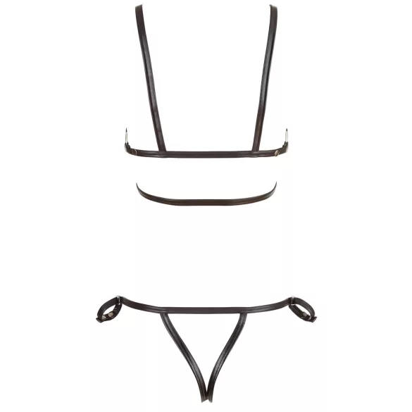 Cottelli Bondage - skinnende bikinisele (svart) - XL