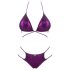 Obsessive Balitta - glinsende, halterneck bikini (lilla) - M