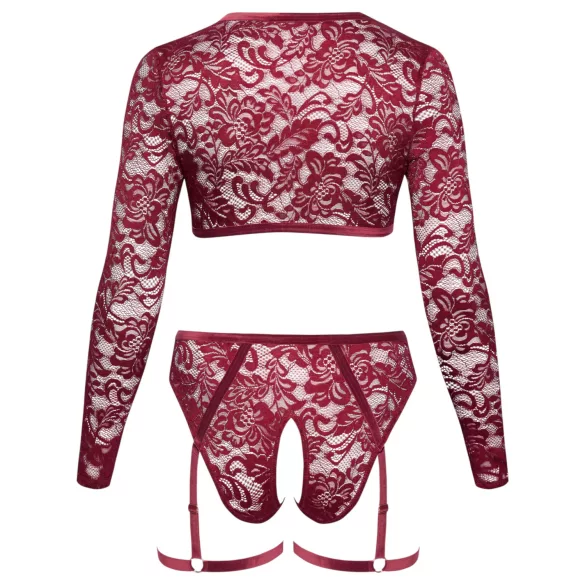 Cottelli Kurver - Langermet Blondesett (Rød) - 2XL