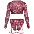 Cottelli Kurver - Langermet Blondesett (Rød) - 3XL