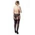 Cottelli Plus Size - sort med blonde & strømpeholder (svart) - XXXXL