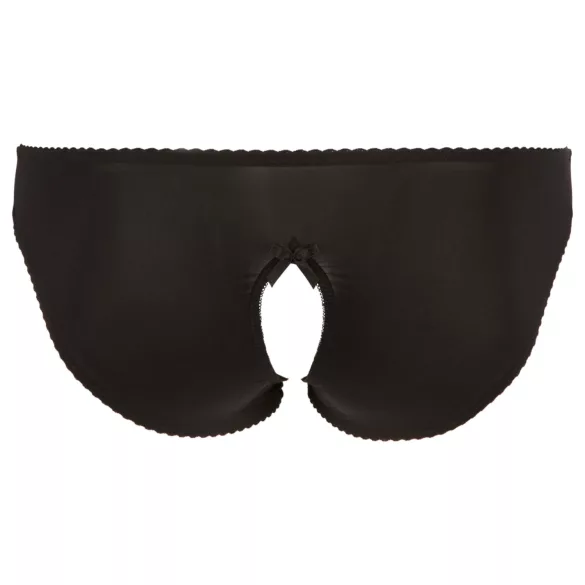 Cottelli Plus Size - svart blondetruse med åpning - 4XL