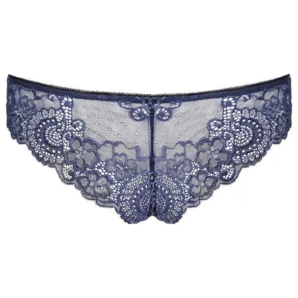 Obsessive Auroria - brodert dame truse med sløyfe (blå) - L/XL