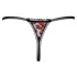 Cottelli - Luksuriøs Perletruse med Rosemotiv (Svart) - M/L