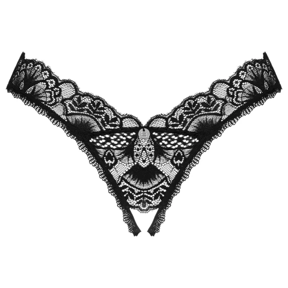Obsessive Donna Dream - Lokkende blondetanga (svart) - M/L