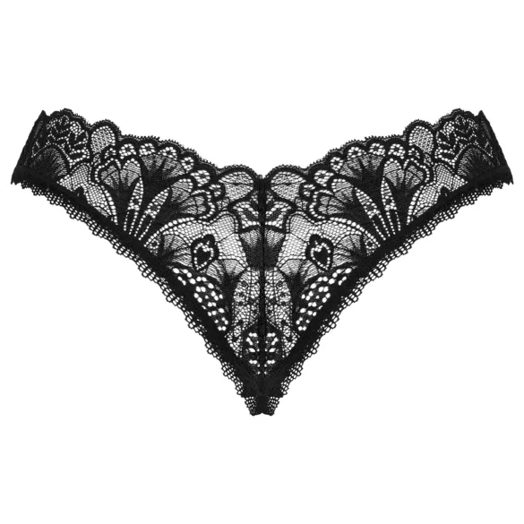 Obsessive Donna Dream - Lokkende blondetanga (svart) - M/L