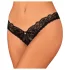 Obsessive Donna Dream - Lokkende blondetanga (svart) - XL/XXL