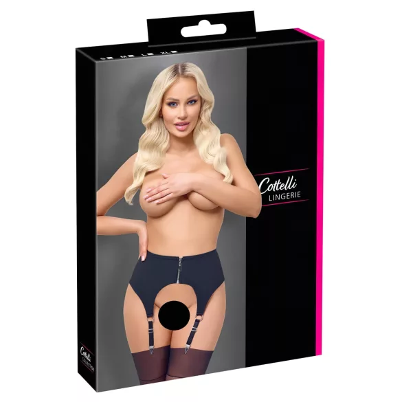 Cottelli - matt strømpebånd (svart)