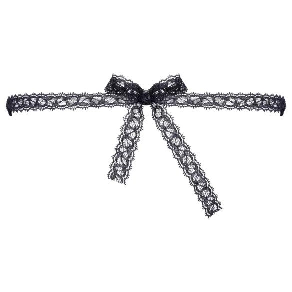 Cottelli - utsmykket, brodert blonde maske (svart)