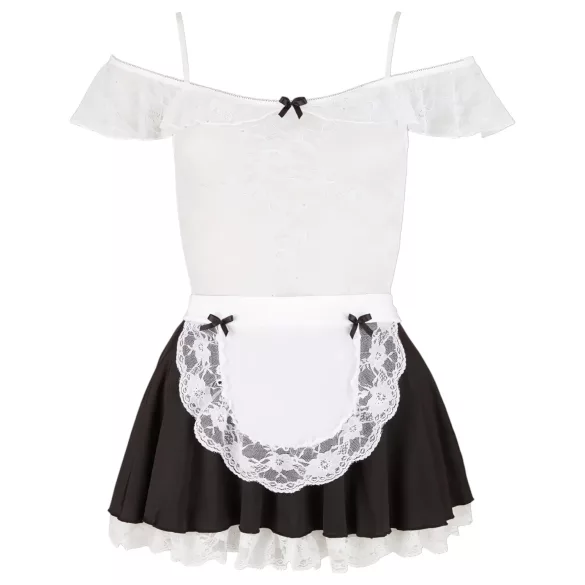 Cottelli - Sexy stuepike kostyme med blonder - XL
