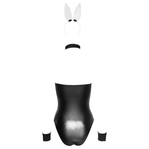 Cottelli Bunny - glinsende sexy kanindrakt (5 deler) - M