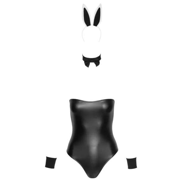 Cottelli Bunny - glinsende sexy kanindrakt (5 deler) - M