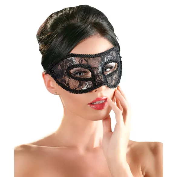 Cottelli - Forformet blonde øyemaske (svart)