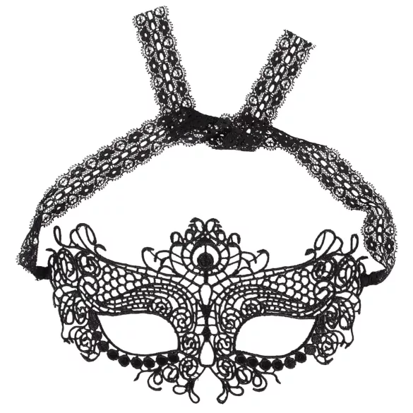 Cottelli - Brodert blonde-maske (svart)