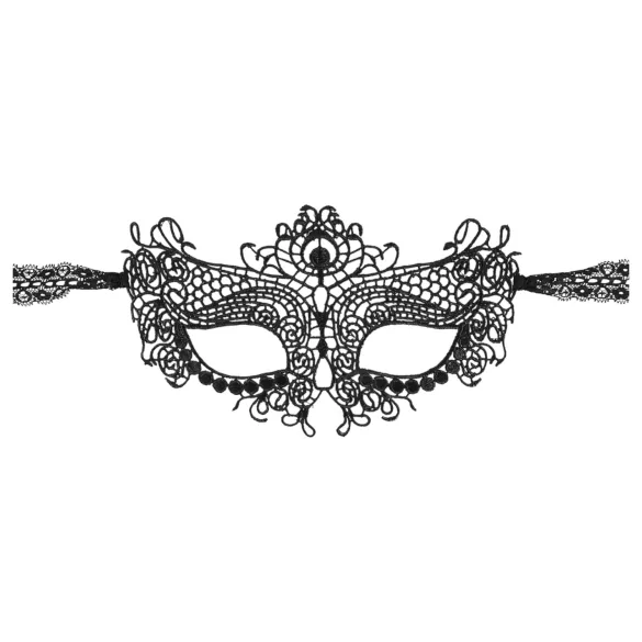 Cottelli - Brodert blonde-maske (svart)