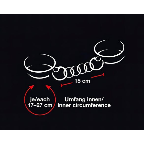 Bad Kitty - hjerteformede håndjern (svart)