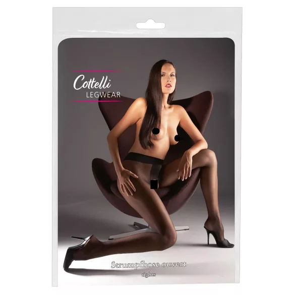 Cottelli - Satin sexstrømpebukse