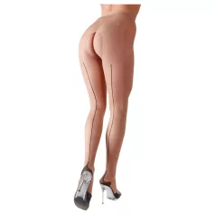 Cottelli - Stripete Sexstrømper (naturlig) - 2