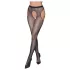Cottelli Legwear - åpen, glitrende, svart strømpebukse (S-L)