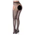 Cottelli Legwear - åpen, glitrende, svart strømpebukse (S-L)