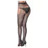 Cottelli Legwear - åpen, glitrende, svart strømpebukse (S-L)
