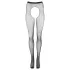 Cottelli Legwear - åpen, glitrende, svart strømpebukse (S-L)