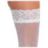 Cottelli - silkeaktige stay-ups (hvit) - M