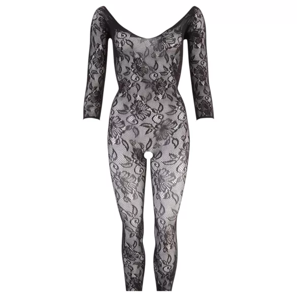 NO:XQSE - Blomstermønstret catsuit - svart (S-L)