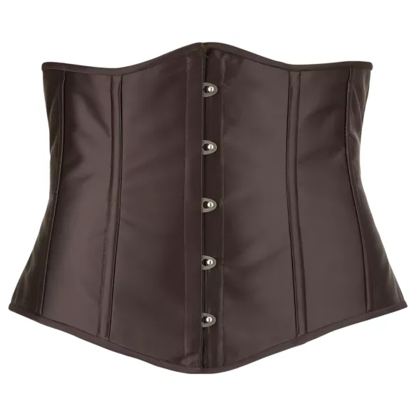Cottelli Plus Size - Sort korsett i sateng (svart)