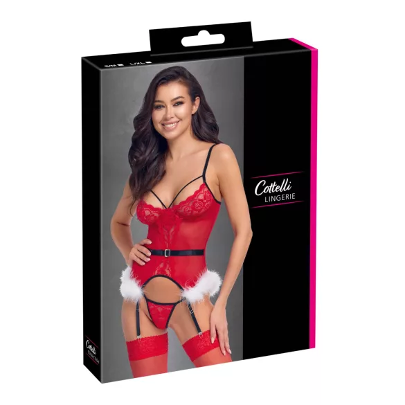 Cottelli - juleundertøysett (rødt)