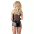 Cottelli - skinnende nettingbody (svart)