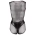 Cottelli - skinnende nettingbody (svart)