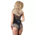 Cottelli - skinnende nettingbody (svart) - M