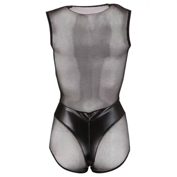 Cottelli - skinnende nettingbody (svart) - M