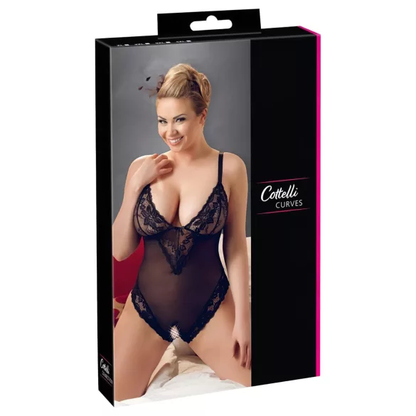 Cottelli Plus Size - blondebody (svart) - XXXXL
