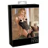 Abierta Fina - glitrende stroppeløs blonde-body (svart) - 85B/L