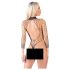 NO:XQSE - langermet netting body med mesh - svart (S-L)