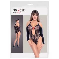 NO:XQSE - Body med sløyfe, lange ermer - svart (S-L)
