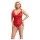 Cottelli Curves - gjennomsiktig blondebody (rød) - 3XL