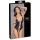 Cottelli Bondage - skinnende, ringet, åpen body (svart) - M