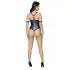 Cottelli Bondage - skinnende, ringet, åpen body (svart) - M